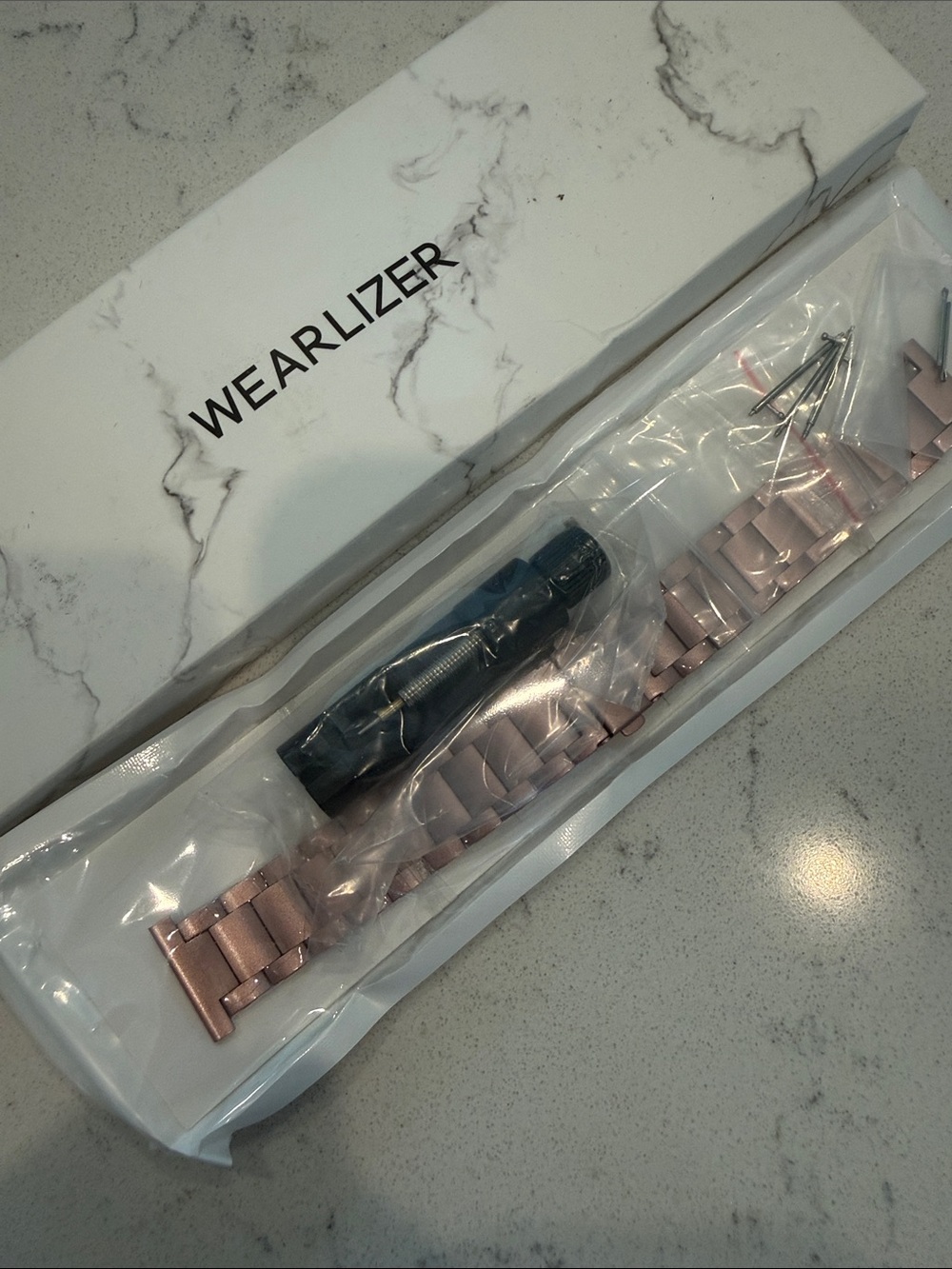 NWOT Wearlizer Rose Gold Metal Watch Band for Fit Bit
